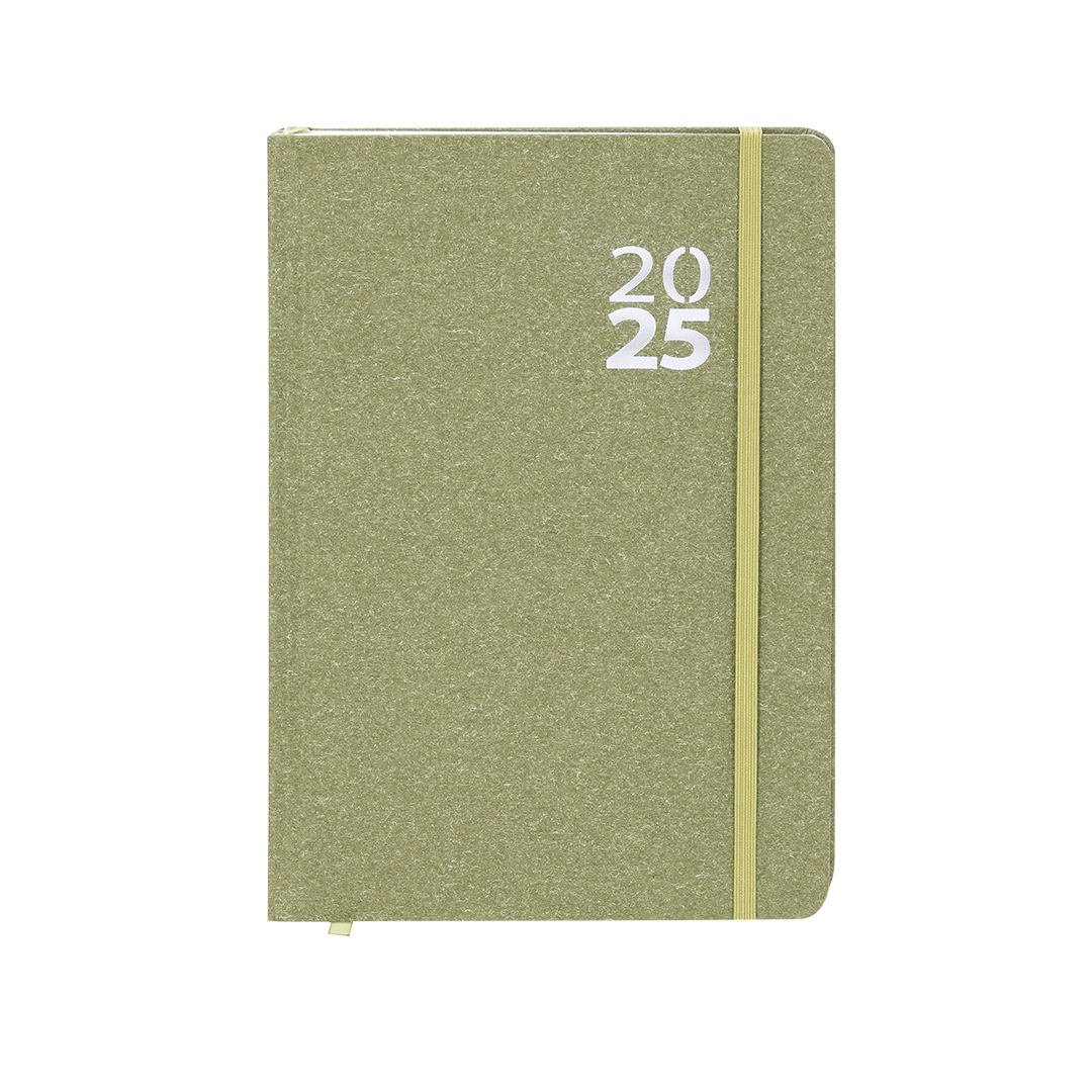 Duurzame A5 agenda 2025 van gerecycled karton - Groen - Afbeelding 2