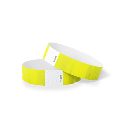 1000 stuks Polsbandjes Tyvek - 25 mm - festival bandjes - corona polsbandje - Neon geel