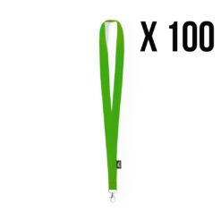 RPET keycord groen, 100 stuks