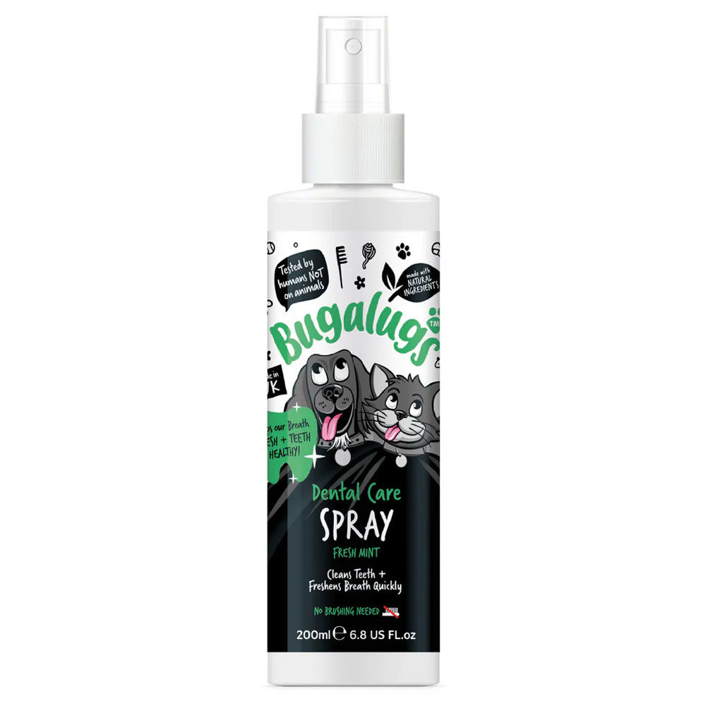 Bugalugs tandverzorgingsspray met verse munt voor honden en katten