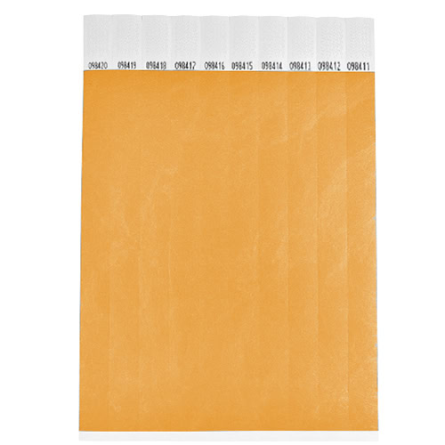 1000 stuks Polsbandjes Tyvek - 19 mm - festival bandjes - corona polsbandje - pastel oranje - Afbeelding 2