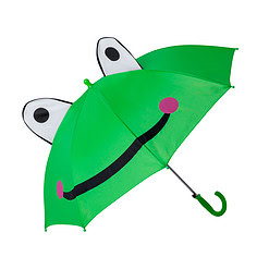 Alternative view of Kinderparaplu in de vorm van een kikker - Groen