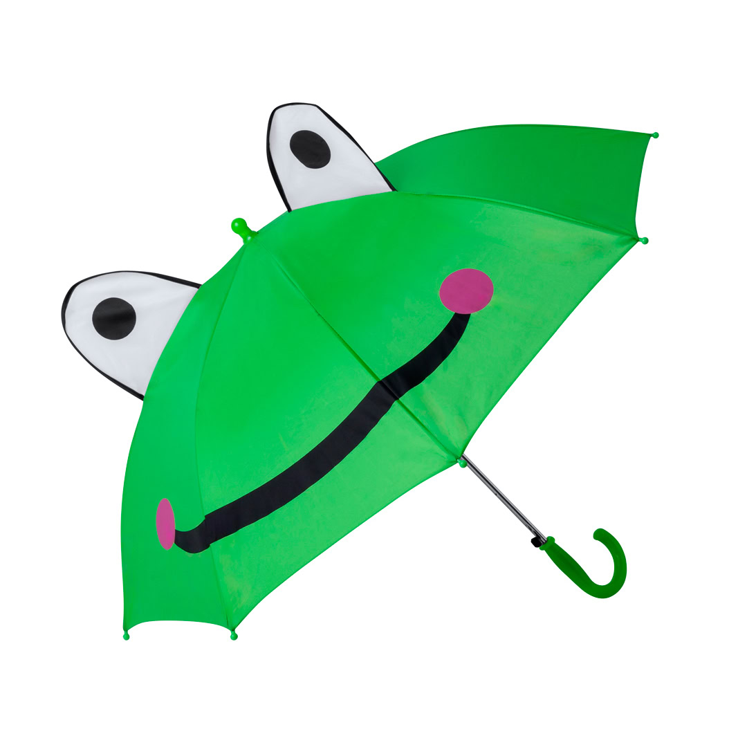 Kinderparaplu in de vorm van een kikker - Groen - Afbeelding 2