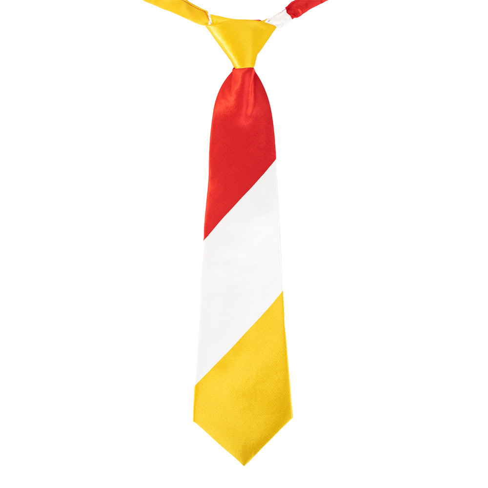 Stropdas Oeteldonk rood/wit/geel