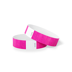 1000 stuks Polsbandjes Tyvek - 25 mm - festival bandjes - corona polsbandje - Neon roze