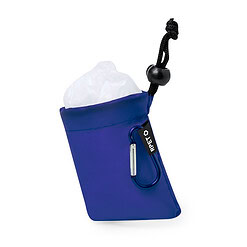 Wegwerp regenponcho voor kinderen met opbergzakje blauw