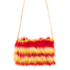 Schoudertasje pluche met ketting Oeteldonk rood/wit/geel