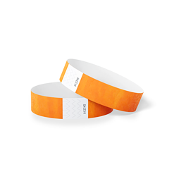 1000 stuks Polsbandjes Tyvek - 25 mm - festival bandjes - corona polsbandje - Neon oranje