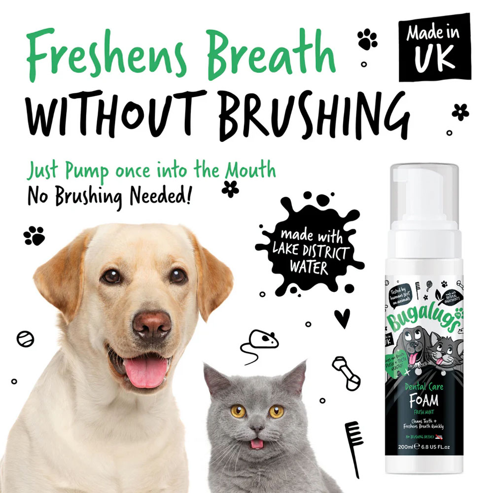 Bugalugs tandverzorgingsschuim met verse munt voor honden en katten - Afbeelding 5