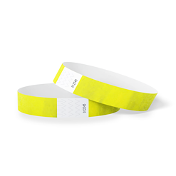 1000 stuks Polsbandjes Tyvek - 19 mm - festival bandjes - corona polsbandje - neon geel