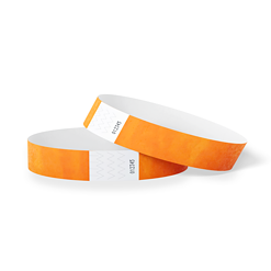1000 stuks Polsbandjes Tyvek - 19 mm - festival bandjes - corona polsbandje - neon oranje