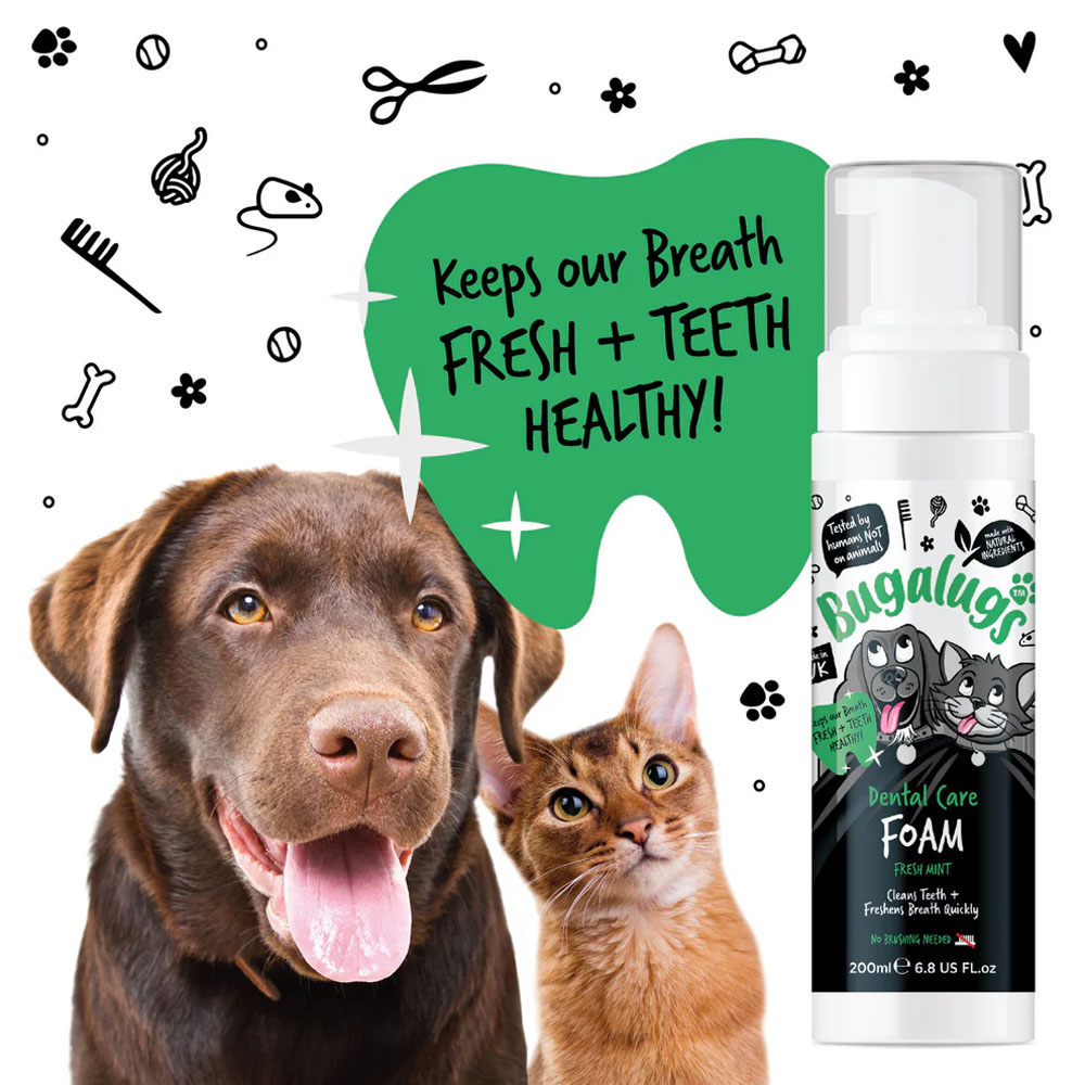 Bugalugs tandverzorgingsschuim met verse munt voor honden en katten - Afbeelding 6