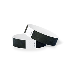 1000 stuks Polsbandjes Tyvek - 25 mm - festival bandjes - corona polsbandje - zwart
