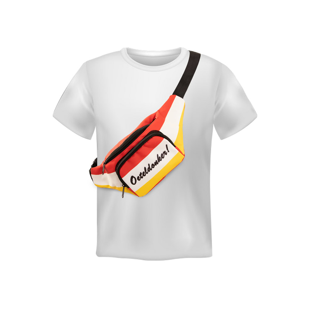 Heuptasje Oeteldonk rood/wit/geel - Afbeelding 3