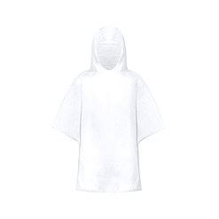 Alternative view of Wegwerp regenponcho voor kinderen met opbergzakje blauw