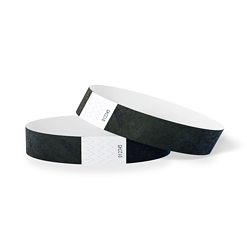 1000 stuks Polsbandjes Tyvek - 19 mm - festival bandjes - corona polsbandje - zwart