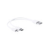 Oplader USB - iPhone kabel - Lightning USB kabel - USB C - Android - Apple - 2-in-1 - Universeel - wit
