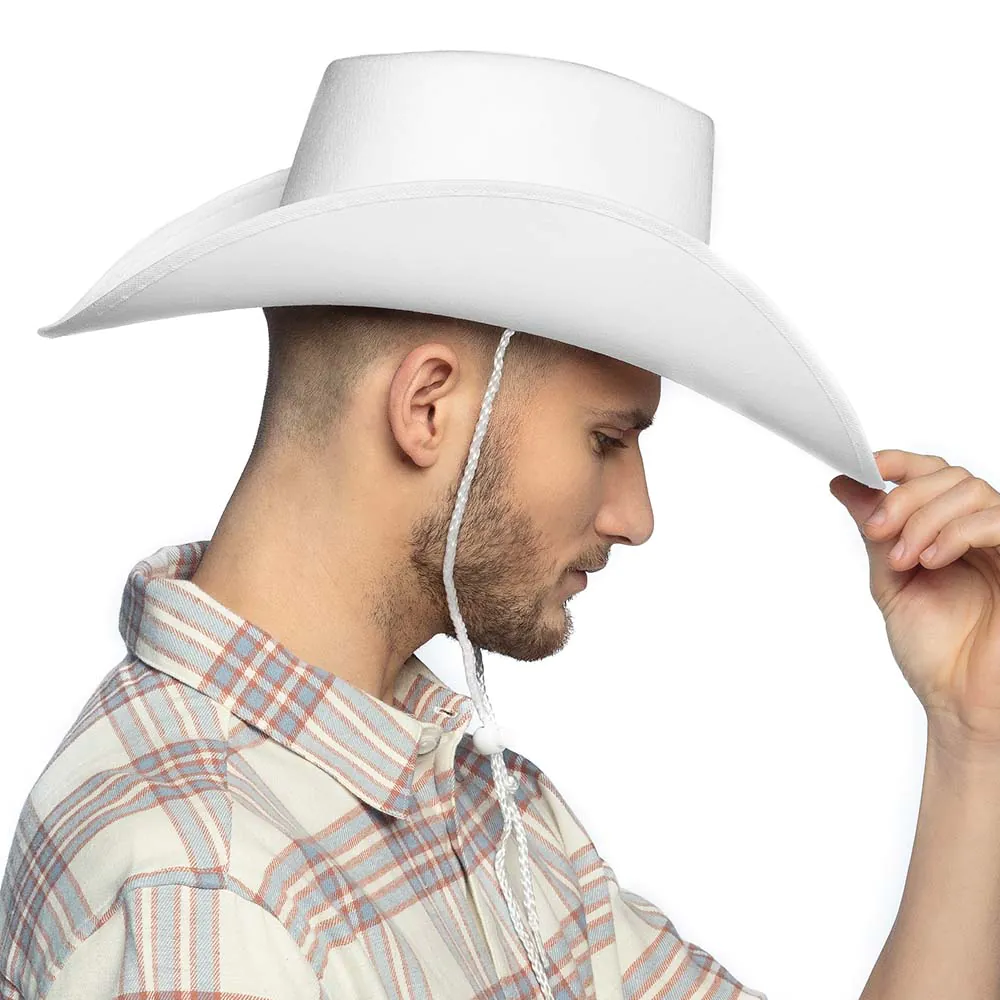 Cowboy hoed wit - Afbeelding 4