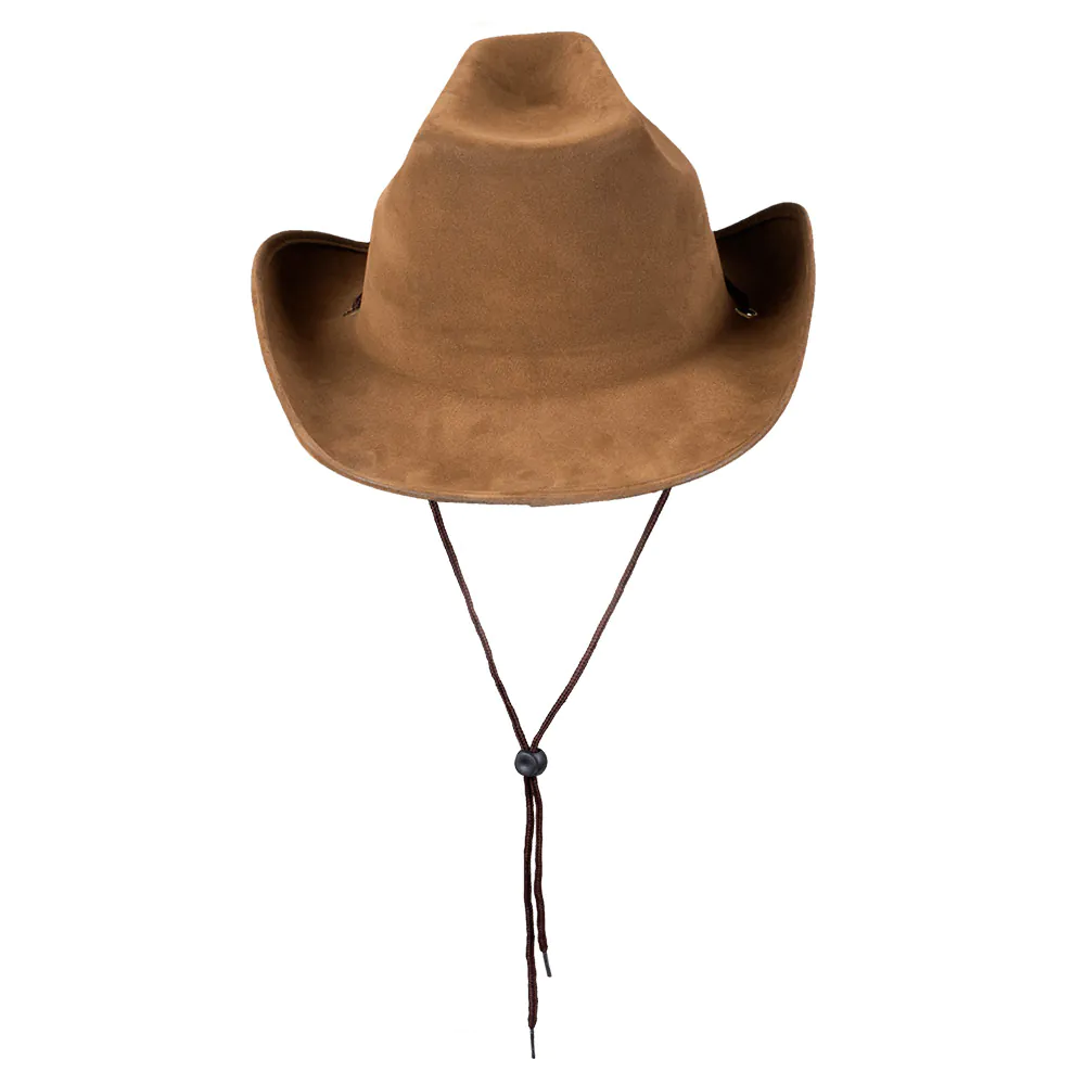 Cowboy hoed kunstleer bruin - Afbeelding 2