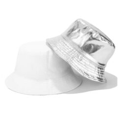 Alternative view of Reversible bucket hat glanzend zilver