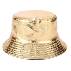 Reversible bucket hat glanzend goud