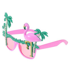 Feestbril palmboom met flamingo