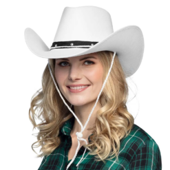 Alternative view of Cowboy hoed wit
