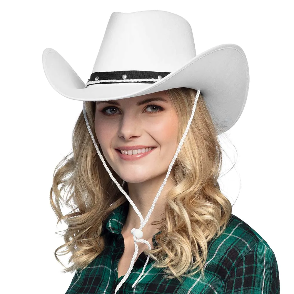 Cowboy hoed wit - Afbeelding 2