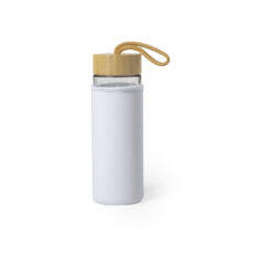Alternative view of Stijlvolle drinkfles met beschermhoes gemaakt van glas en bamboe - 530ml