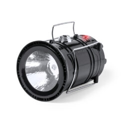 Alternative view of Multifunctionele campinglamp met powerbank en zonnepaneel - Zwart