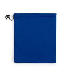 2-in-1 colsjaal en muts polyester/fleece blauw