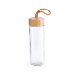 Alternative view of Stijlvolle drinkfles gemaakt van glas en bamboe - 430ml