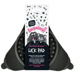 Bugalugs likpad driehoek voor honden en katten - Zwart