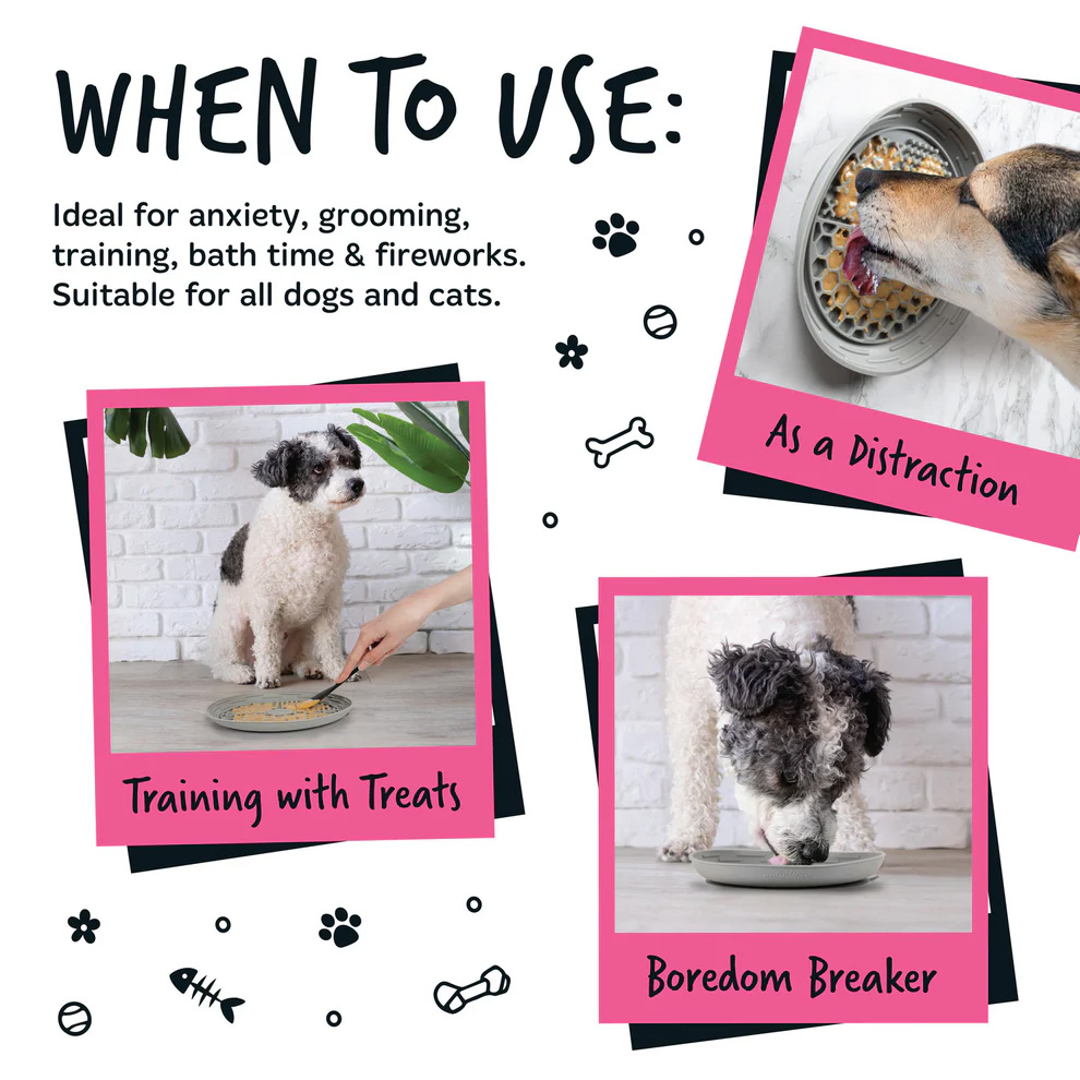 Bugalugs Lick Bowl likbak voor honden en katten - Zwart - Afbeelding 4