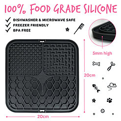 Alternative view of Bugalugs likmat voor honden en katten - Zwart