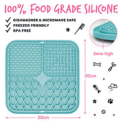 Alternative view of Bugalugs likmat voor honden en katten - Blauw