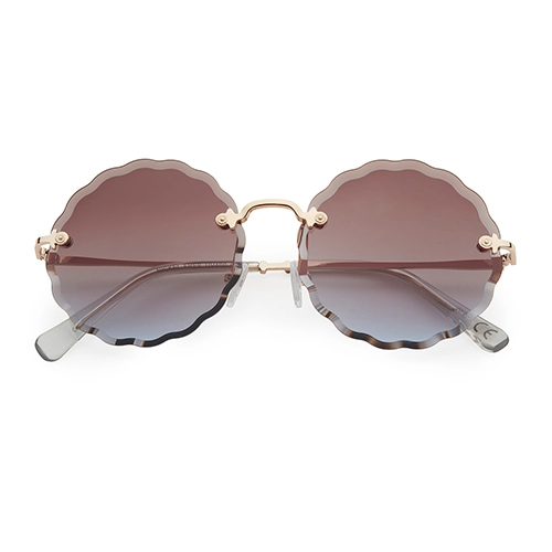 Trendy ronde zonnebril | smoke lenzen