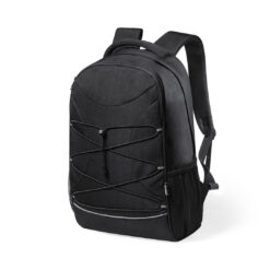 RPET rugzak met laptop- en tabletvak zwart