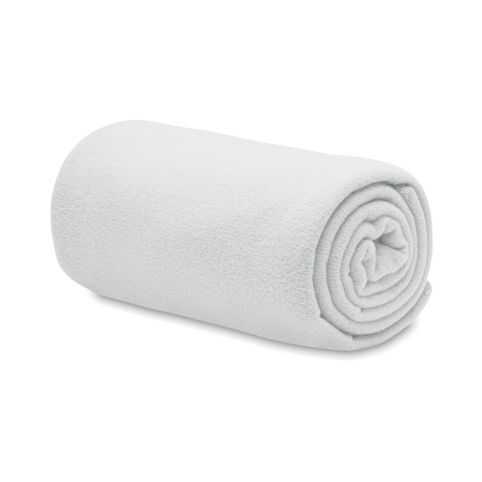 RPET polar fleece deken 150 x 120 cm wit - Afbeelding 2
