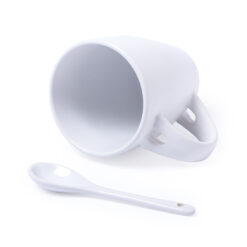 Alternative view of Mok keramiek met lepel wit 300 ml