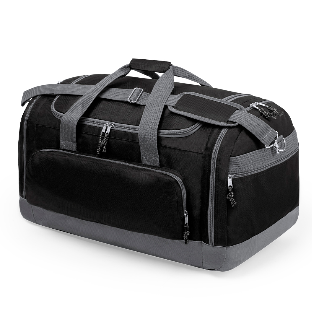Sporttas 72 liter polyester zwart/grijs