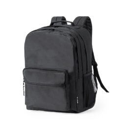 RPET rugzak met 5 vakken en een 15 inch laptopvak zwart