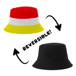 Alternative view of Reversible bucket hat Oeteldonk rood/wit/geel