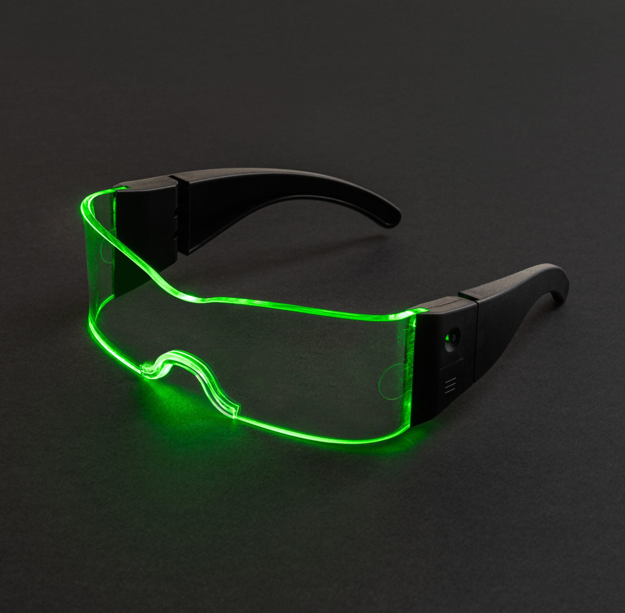 LED bril transparant/zwart - Afbeelding 2