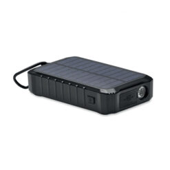 Solar powerbank met dynamo 8000 mAh zwart