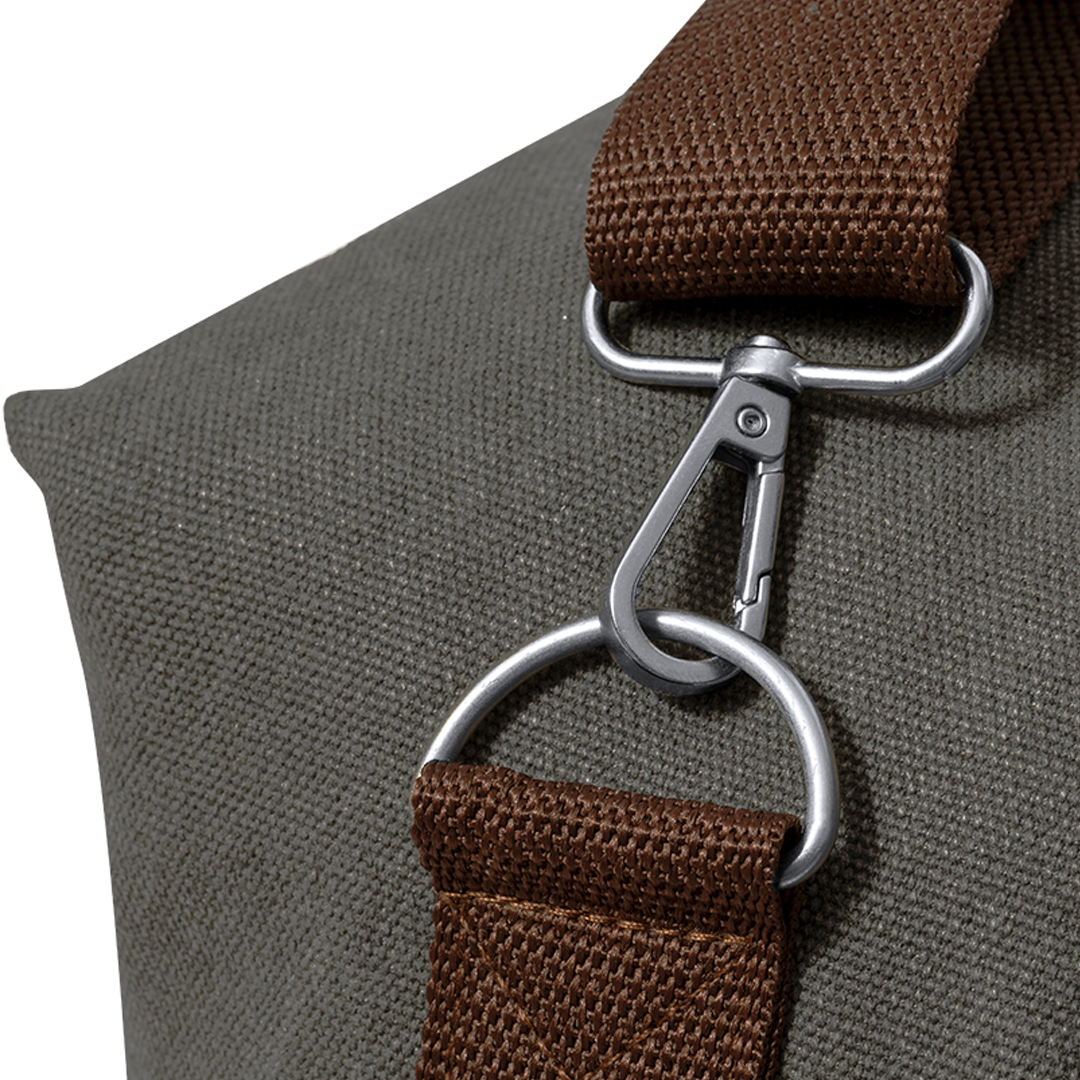 Sporttas 60 liter canvas grijs/bruin - Afbeelding 9