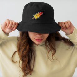 Alternative view of Reversible bucket hat raket ijsje zwart/oranje