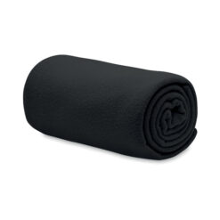 Alternative view of RPET polar fleece deken 150 x 120 cm zwart