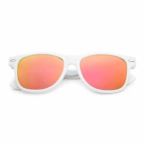 Spacebril spiegel oranje | wit