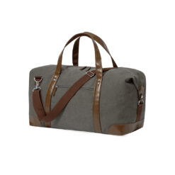 Sporttas 60 liter canvas grijs/bruin